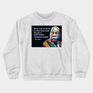 Abstract popart john lewis in WPAP Crewneck Sweatshirt